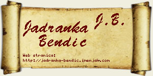 Jadranka Bendić vizit kartica